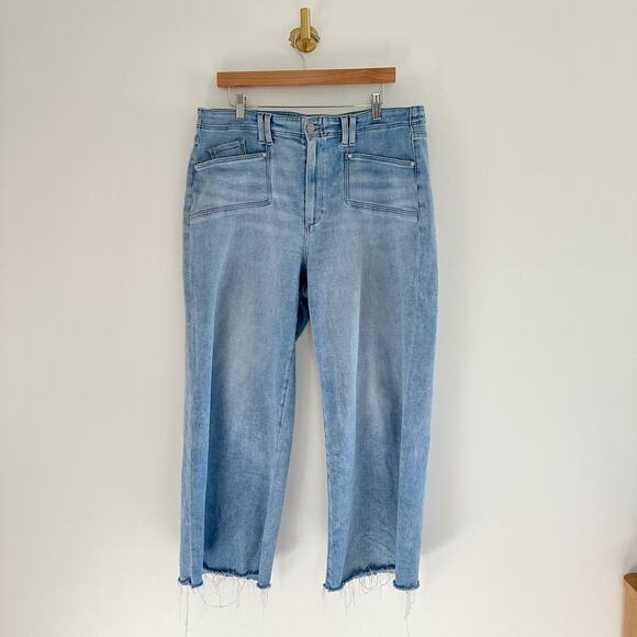 PAIGE The Anessa High-Rise Crop Wide Leg Jeans in Shooting Star 33 - Picture 2 of 12